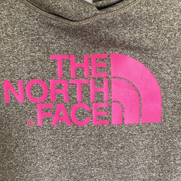 The North Face Hoodie Womens Medium Heathered Grey Pink Outdoors - Picture 7 of 10
